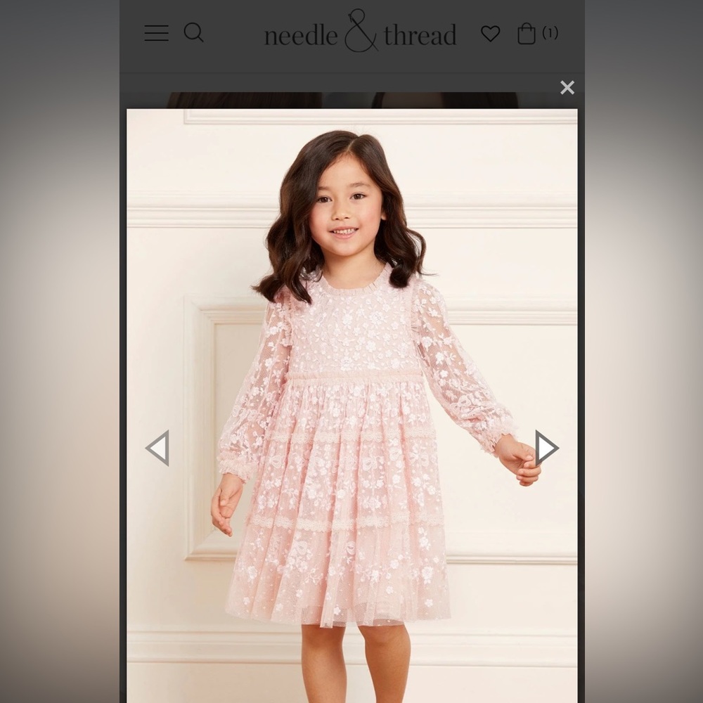 Beautiful Needle and Thread Blush Girl party dress